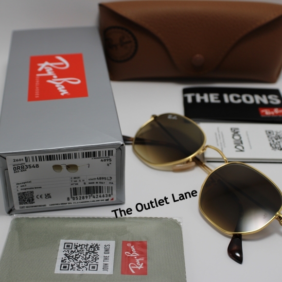 Model Display Ray-Ban Hexagonal Gradient Brown RB3548N - Picture 14 of 16